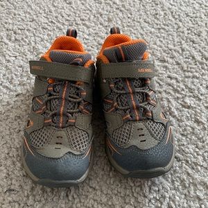 Little kids size 9 Merrell shoes.